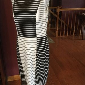 Chaps black & white dress, size 12
